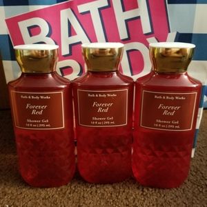 Bath & body works Forever Red shower gel lot x3